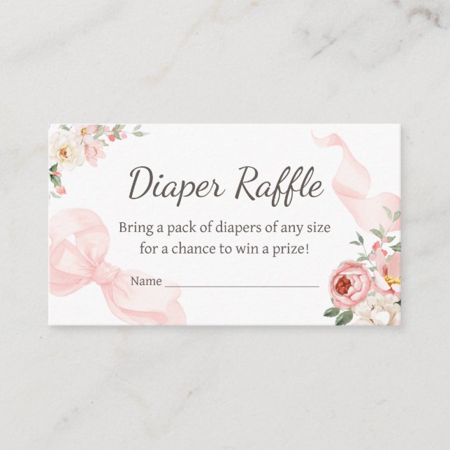 Blommigt Coquette Baby i Bloom Diaper Raffle Tilläggskort (Framsida)