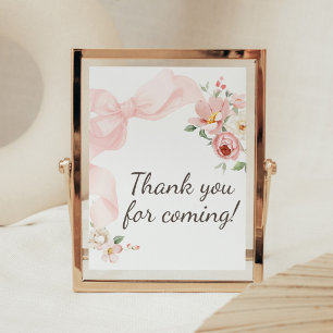 Blommigt Coquette Baby i Bloom Tack för att du kom Poster