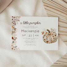 Blommigt Coquette Little Pumpkin Baby Shower