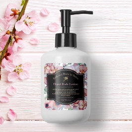 Blommigt Cosmetics Flaska-etikett - Mauve och lila Fyrkantigt Klistermärke