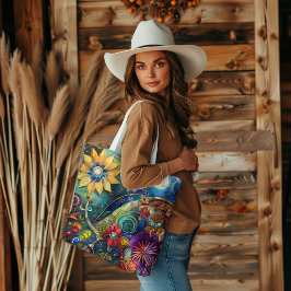 Blommigt Cosmic Bloom Tygkasse