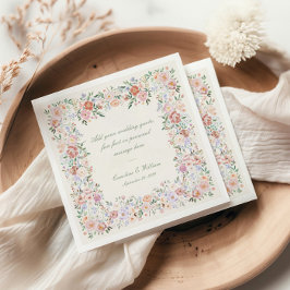 Blommigt Cottage Garden Wedding Pappersservett