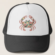 Blommigt Crab Art Kustdesign