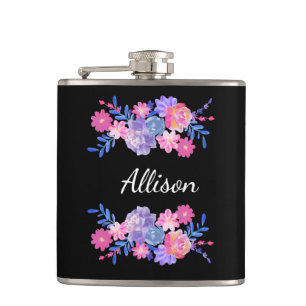 Blommigt Cute Girly Elegant Monogrammed Flowers Fickplunta