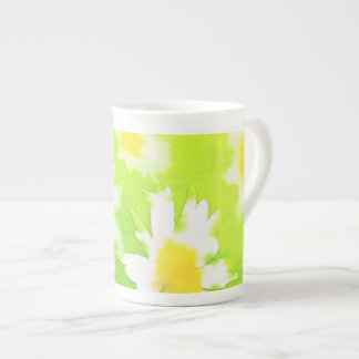 Blommigt Daisy Bone China Mugg Benporslin Mugg