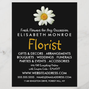 Blommigt Daisy, Floristry Advertising Reklamblad