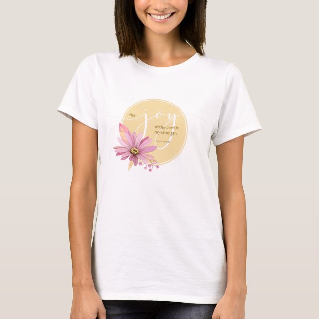 Blommigt Daisy Joy av Herren T Shirt (Framsida)