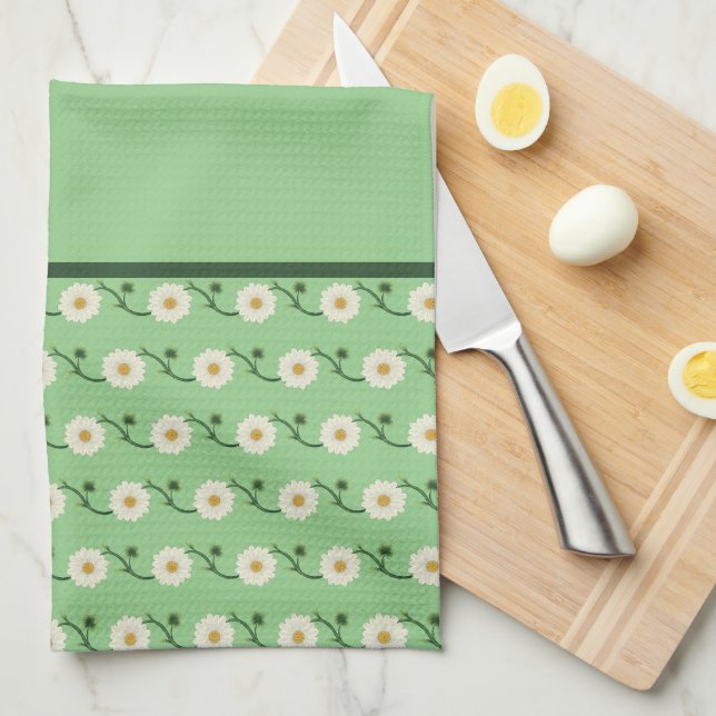 Blommigt Daisy Mönster Home Decor Kökshandduk (Vikt i Fjärdedel)