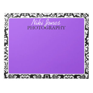 Blommigt Damask LILA Anteckningsblock