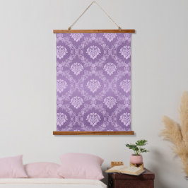 Blommigt Damask-mönster i Lila och vitt