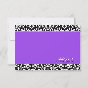Blommigt Damask-skydd Anteckningskort