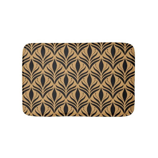 Blommigt Damask: Vintage för Elegant Badrumsmatta (Framsidan)