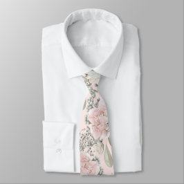 blommigt dammig ro boho Groomsman-gåva Slips