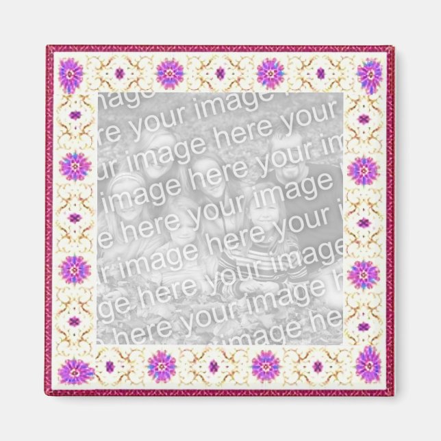 Blommigt Deco Anpassade Magnet (Framsidan)