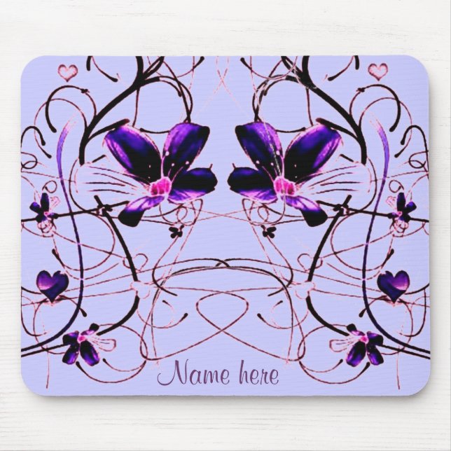 Blommigt Deco Mousepad Musmatta (Framsidan)