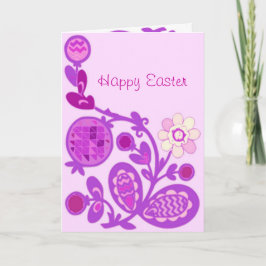 Blommigt Deco Påsk-kort Helgkort