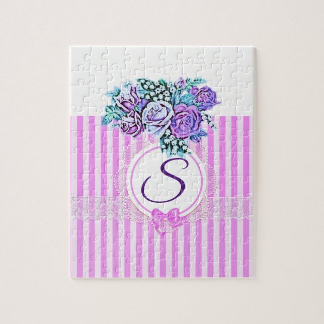 Blommigt Decorative Jigszawa Puzzle Pussel (Vertikal)