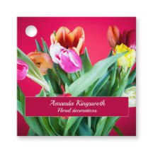 Blommigt dekorations-affärsröda tulpanfoto