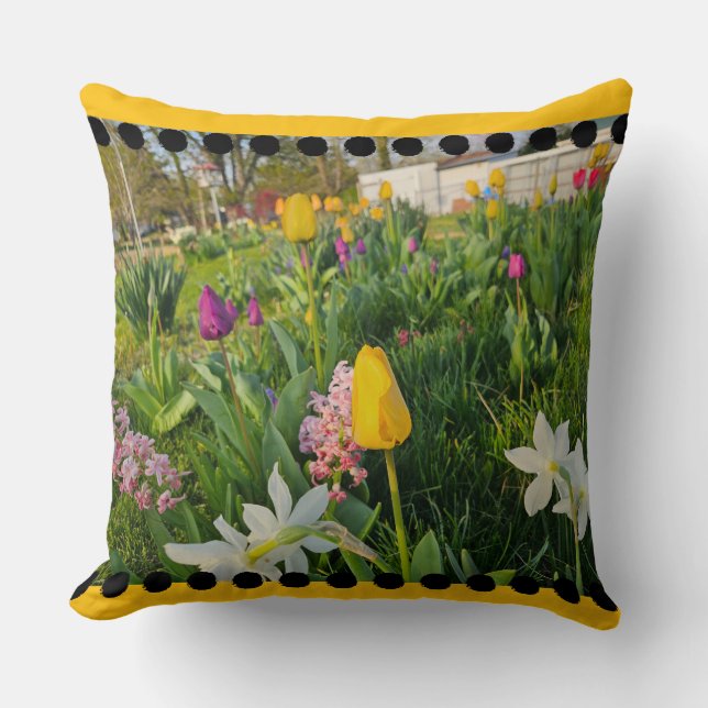 Blommigt Dekorativ kudde (Framsida)