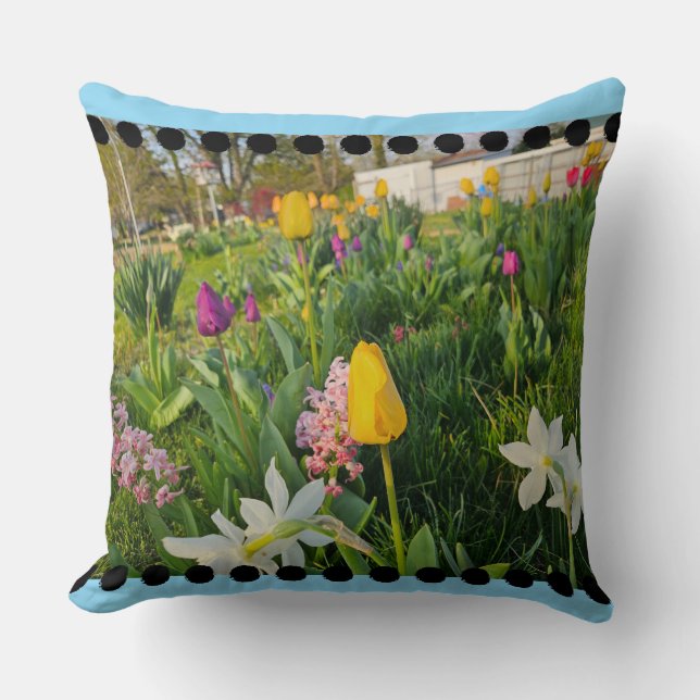 Blommigt Dekorativ kudde (Framsida)