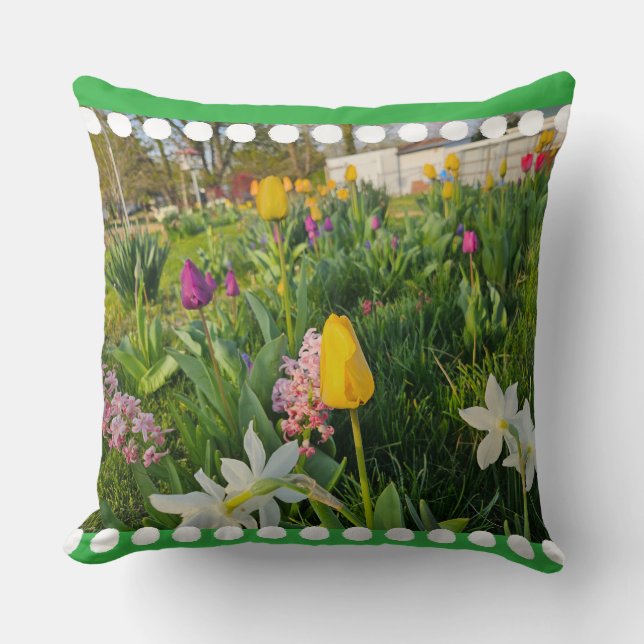 Blommigt Dekorativ kudde (Framsida)