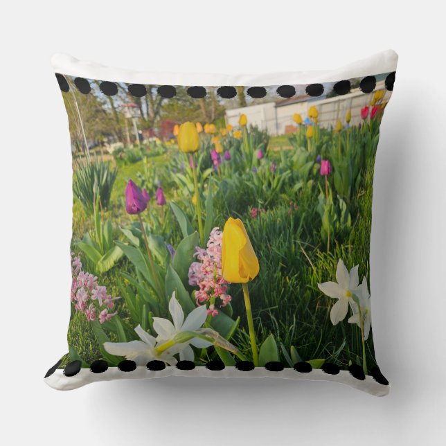 Blommigt Dekorativ kudde (Framsida)