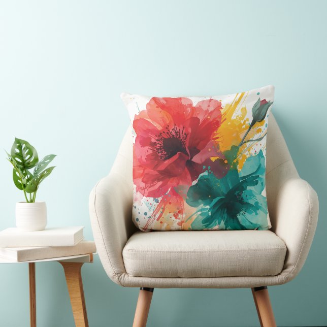 Blommigt Dekorativ kudde-Cushion for Modern Home D Kudde (Stol)