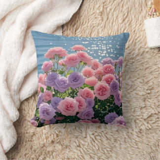 Blommigt Dekorativ kudde - Pastel Ro Decorative Cu