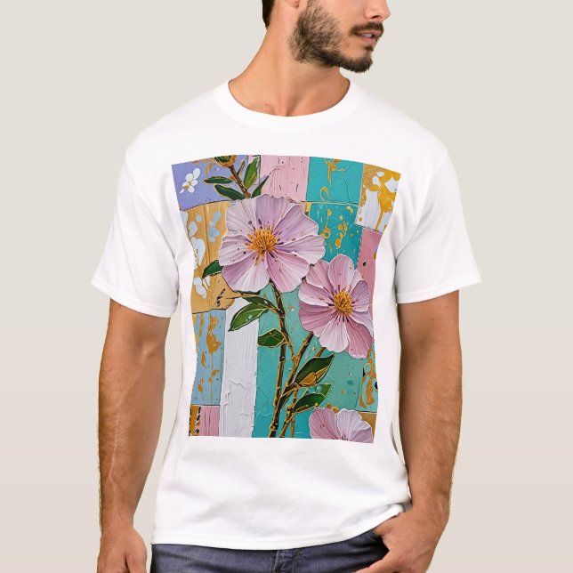 Blommigt Delight bärbar dator T Shirt (Framsida)