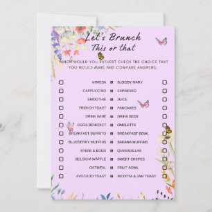 Blommigt den här eller den där Brunch Party-matche Inbjudningar