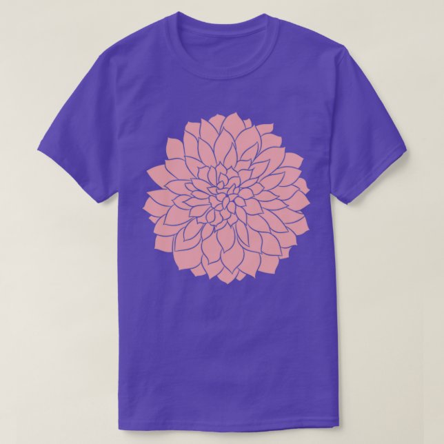 Blommigt Design Dahlia Flower T Shirt (Design framsida)