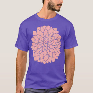 Blommigt Design Dahlia Flower T Shirt