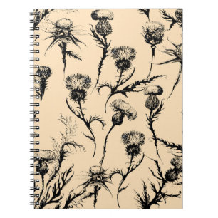 blommigt Design, hemdekorationskonst,grafisk dekor Anteckningsbok