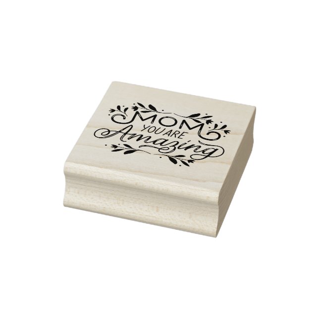 Blommigt Design Mamma som du är Fantastisk Stämpel (Stämpel)