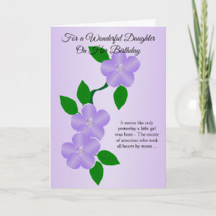 Blommigt Design Personlig Dotter Birthday Kort