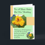 Blommigt Design Personlig Sister Birthday Kort<br><div class="desc">Utformning av blommigt för hälsningskort för systerfödelsedag. Du kan anpassa det här systerfödelsedagskortet med valfri text och sedan skriva ut det och skicka det till dig eller ladda ned det omedelbart. Om du behöver hjälp med att anpassa kontaktar du oss genom meddelandelänken på den här sidan. Blommigtens designkort för personligens...</div>