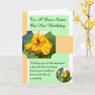 Blommigt Design Personlig Sister Birthday Kort