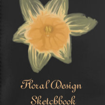 Blommigt Design Sketchbook Black w/ Daffodils