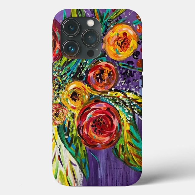 Blommigt - detalj iPhone/iPad-ärende (Baksida )