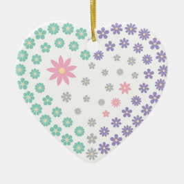 Blommigt Devotion Julgransprydnad Keramik