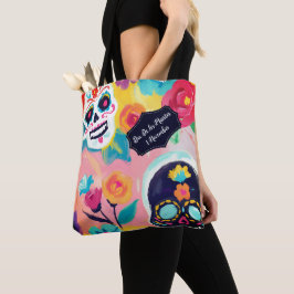 Blommigt Dia De Los Muertos Tygkasse