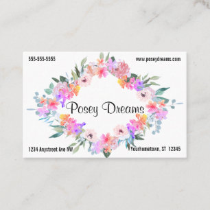 Blommigt Diamond Ram Flower Shop Florist Business Visitkort