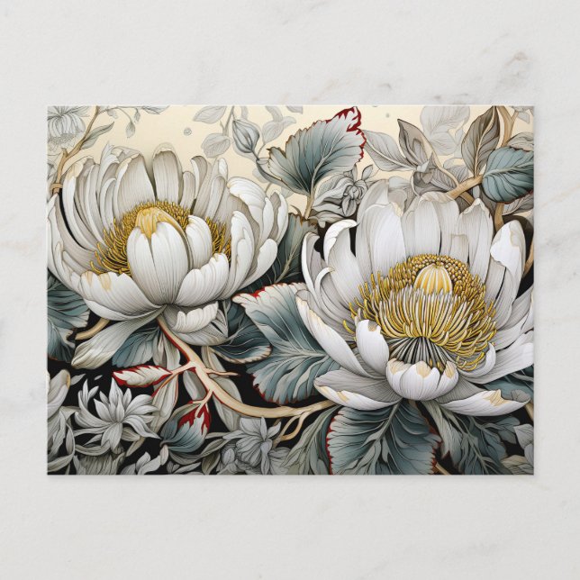 Blommigt Digital AI Assist Art Söt Flowers Vykort (Framsida)