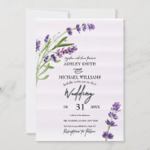 Blommigt Digital Lavender Romantic Bröllop
