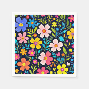 Blommigt Digital Painting Flowers Mönster-38875 Pappersservett