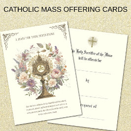 Blommigt Divine Praises Eucharist Kort