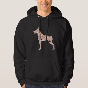 Blommigt Doberman 514 Hoodie