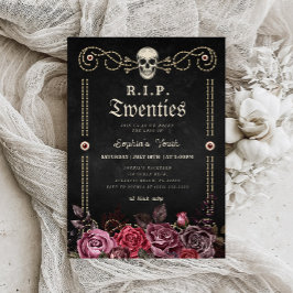 Blommigt Död till min Ungdomsårets 20-tal 30års fö Inbjudningar