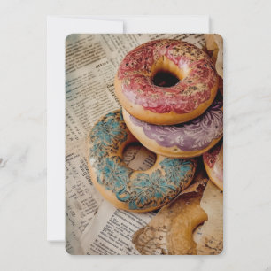 Blommigt Donut Julkort