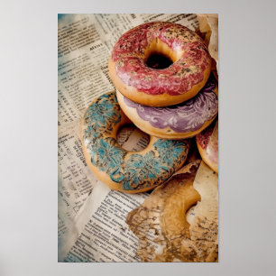 Blommigt Donut Poster